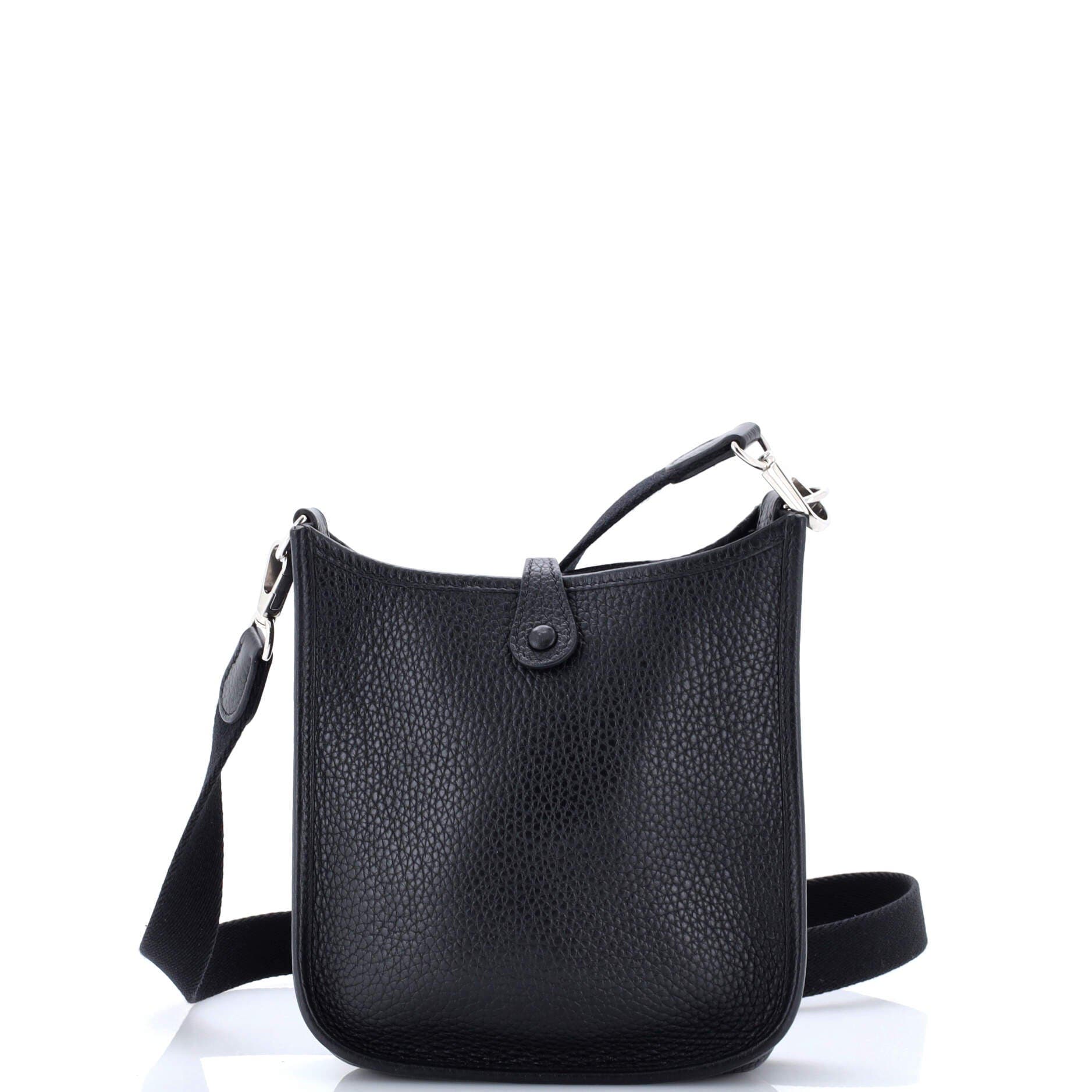 Pre-Owned Hermes Evelyne Bag Gen III Clemence TPM, Alternate, color, Noir
