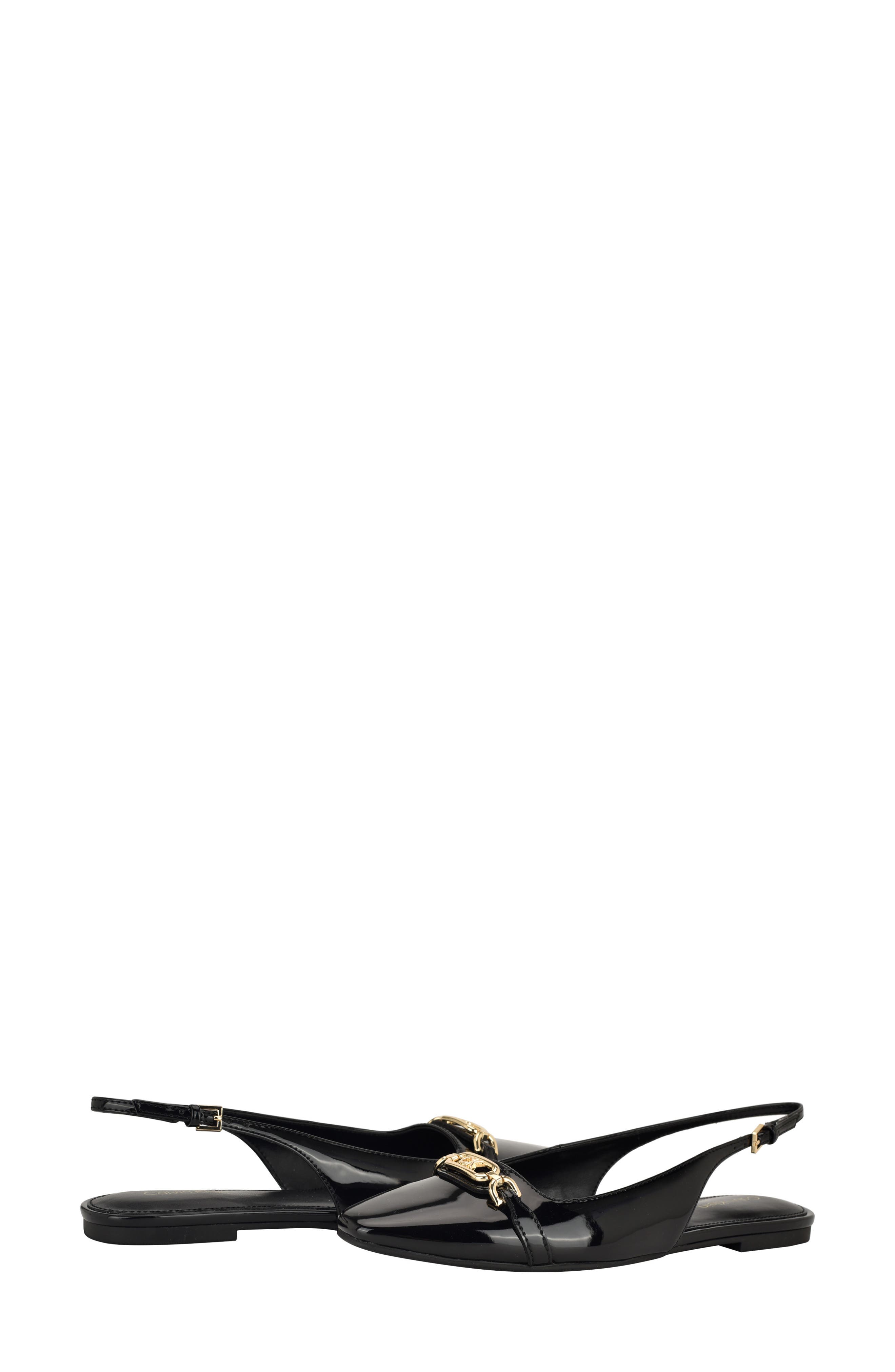 Calvin Klein Flenea Slingback Flat, Alternate, color, Black