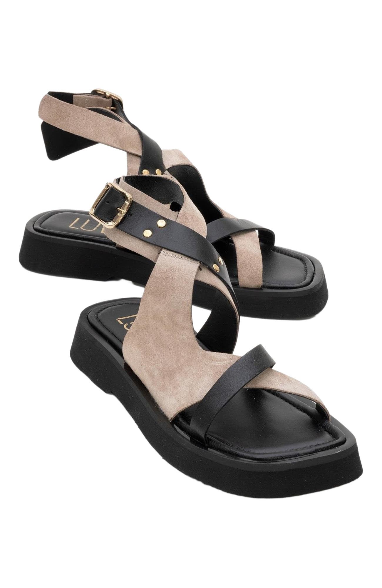 Minnea Suede Leather Sandal, Alternate, color, Beige Suede Leather