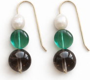 Sheena Marshall Jewelry Sage and Pearl Earrings