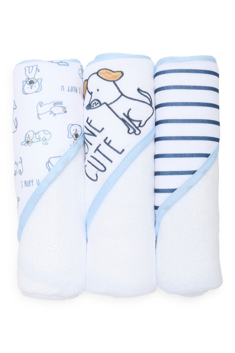 3-Pack Hooded Towels, Main, color, WHITE MULTI