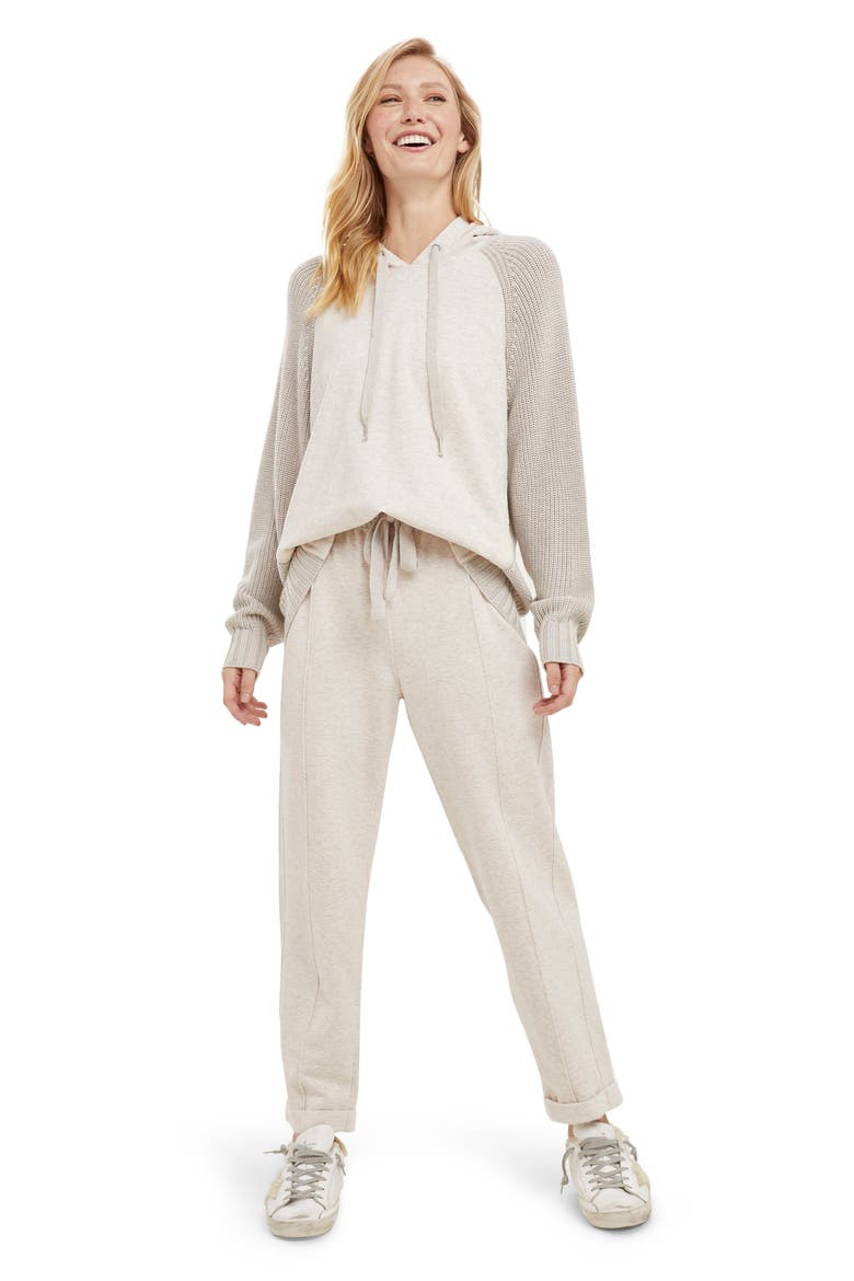Shea Mix Hood Sweater Sweatshirt, Alternate, color, HTHR OATMEAL