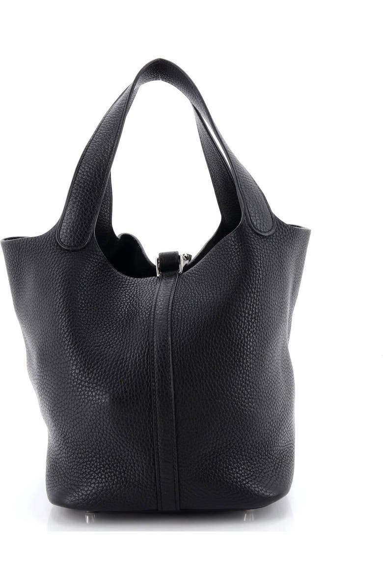 Pre-Owned Hermes Picotin Lock Bag Clemence MM, Alternate, color, Noir