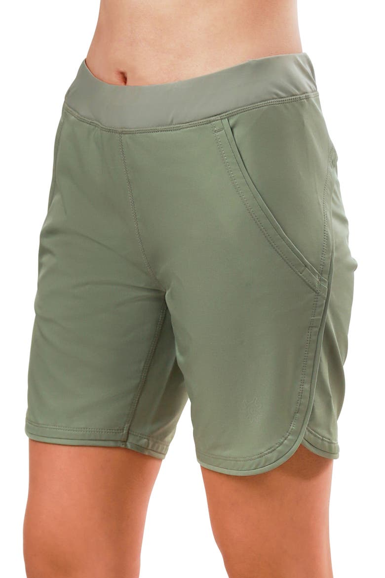 Hybrid Active Shorts, Alternate, color, Lily Pad