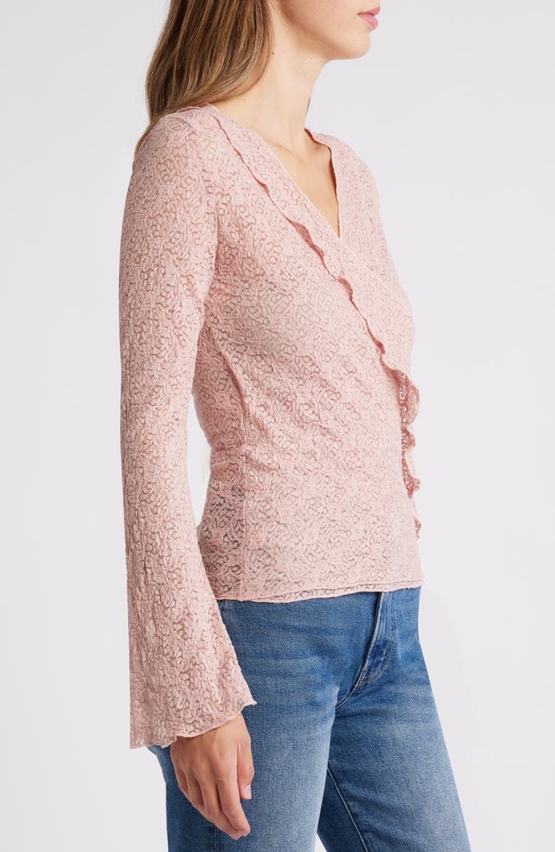 Loveappella Floral Lace Top, Alternate, color, Blush