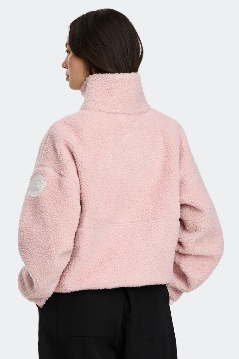 Simcoe Zip Up Fleece Jacket White Disc, Alternate, color, Bloom Pink
