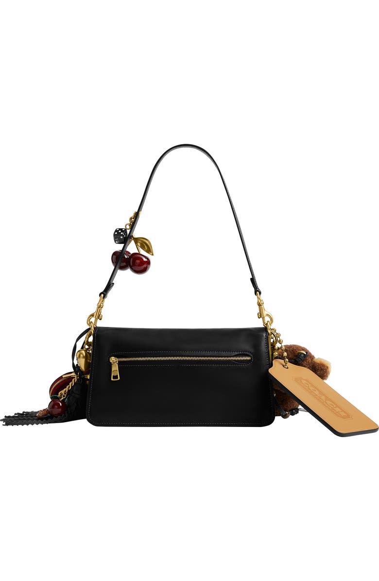 COACH Tabby 26 Leather Shoulder Bag with Charms, Alternate, color, Black Multi