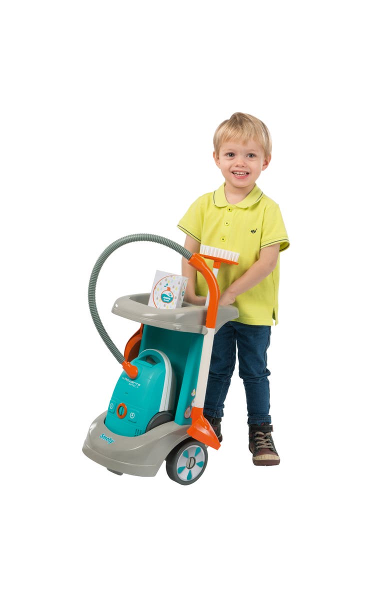 Simba Toys Rowenta Cleaning Trolley With Vacuum Cleaner, Alternate, color, Multicolored