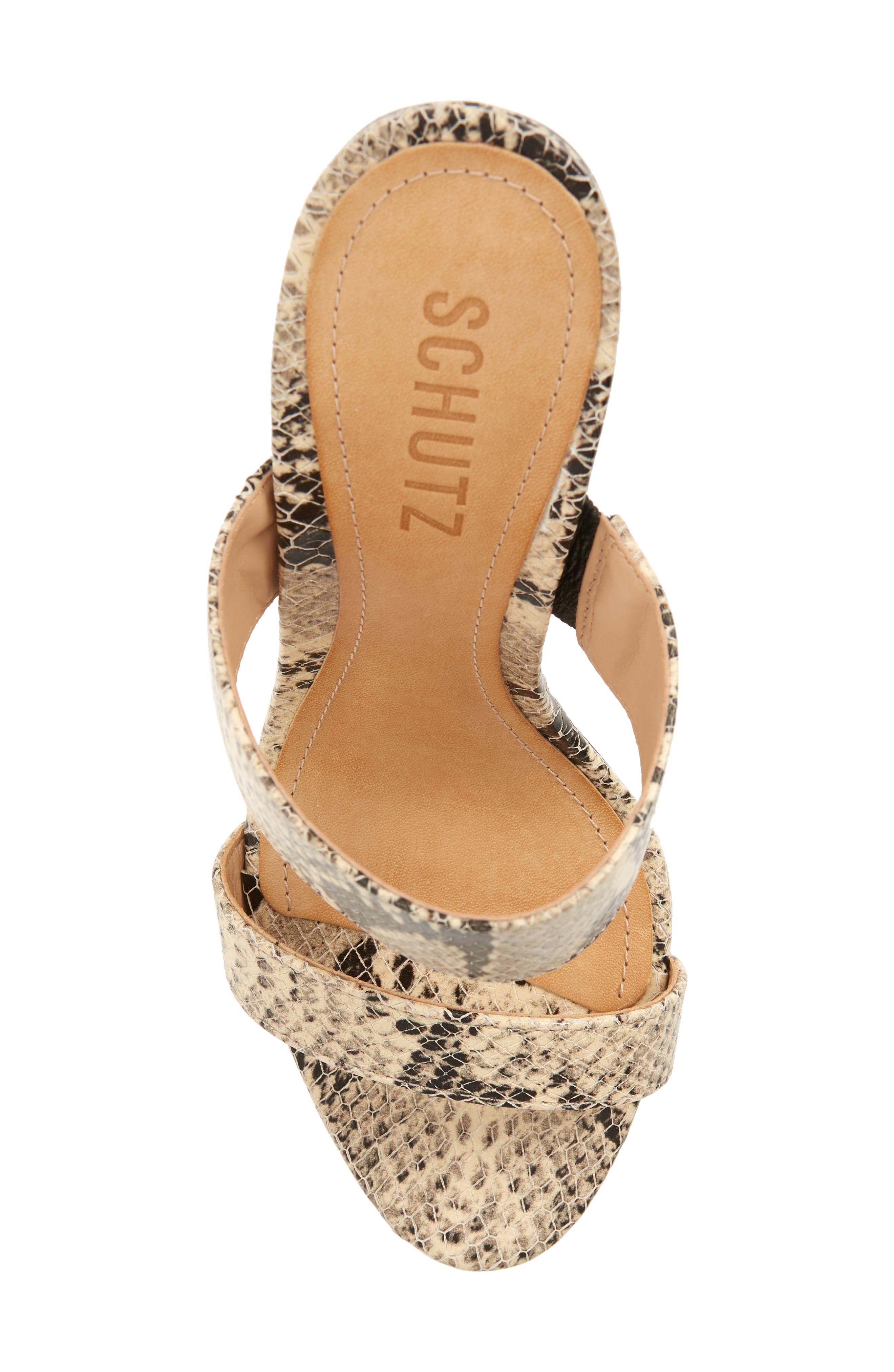 Schutz Veridiana Transparent Column Heel Slide Sandal, Alternate, color, 