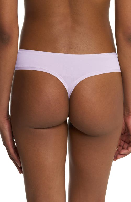 Natori Bliss Bare Cotton Thong In Purple