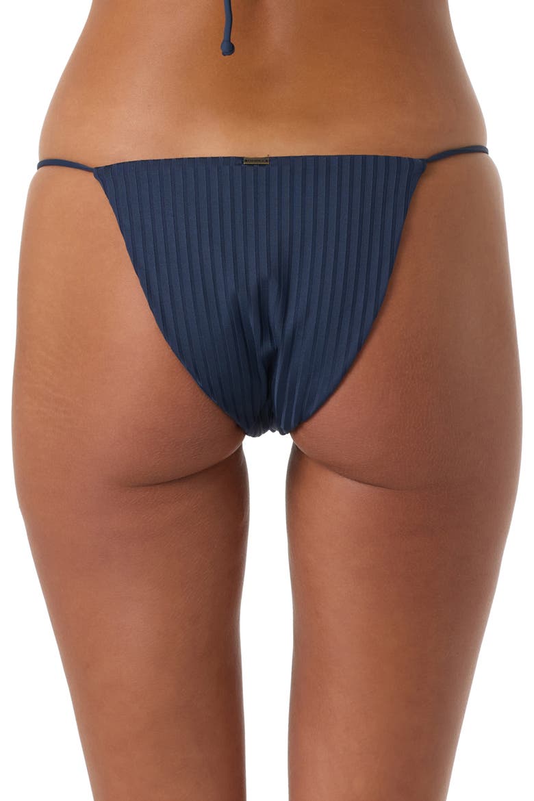 Shorebreak Ribbed Redondo Bikini Bottoms, Alternate, color, NAVY