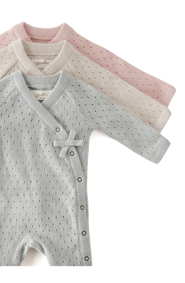 Pehr Dotty Knit Romper, Alternate, color, Natural