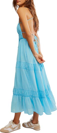 Taking Sides Tiered Cotton Maxi Dress