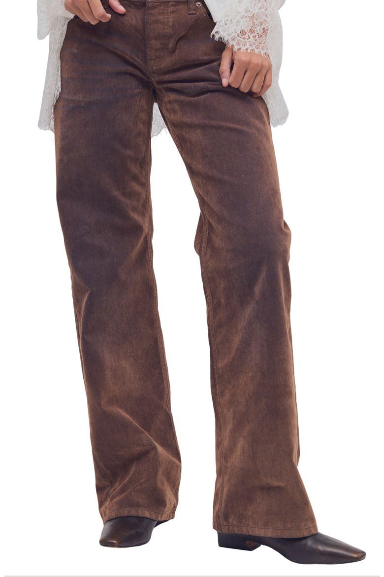 Tennessee Low Rise Wide Leg Jeans, Alternate, color, UMBER