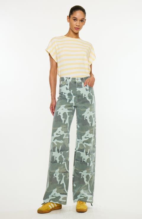 Melinda High Rise Ruched Parachute Jeans