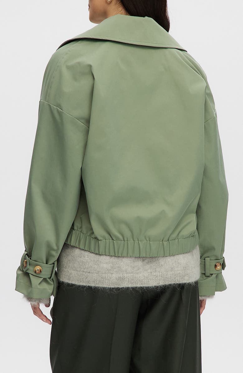 Noize Short Trench Coat, Alternate, color, Moss