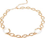 RETRO CHIC Time Ripples Round Necklace