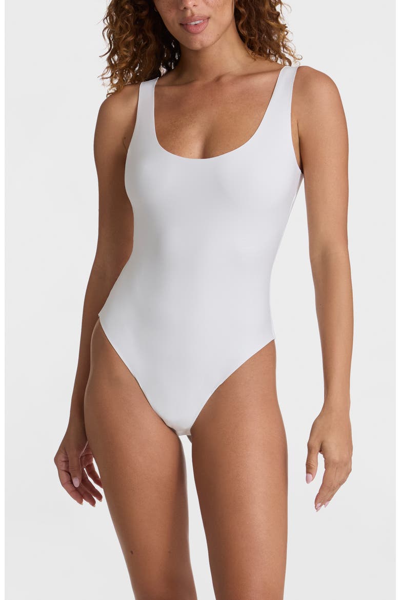 Neoprene Tank Bodysuit, Main, color, WHT-WHITE