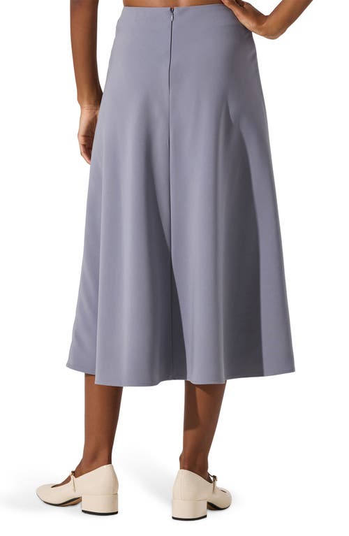 Astr The Label Flared Midi Skirt In Blue