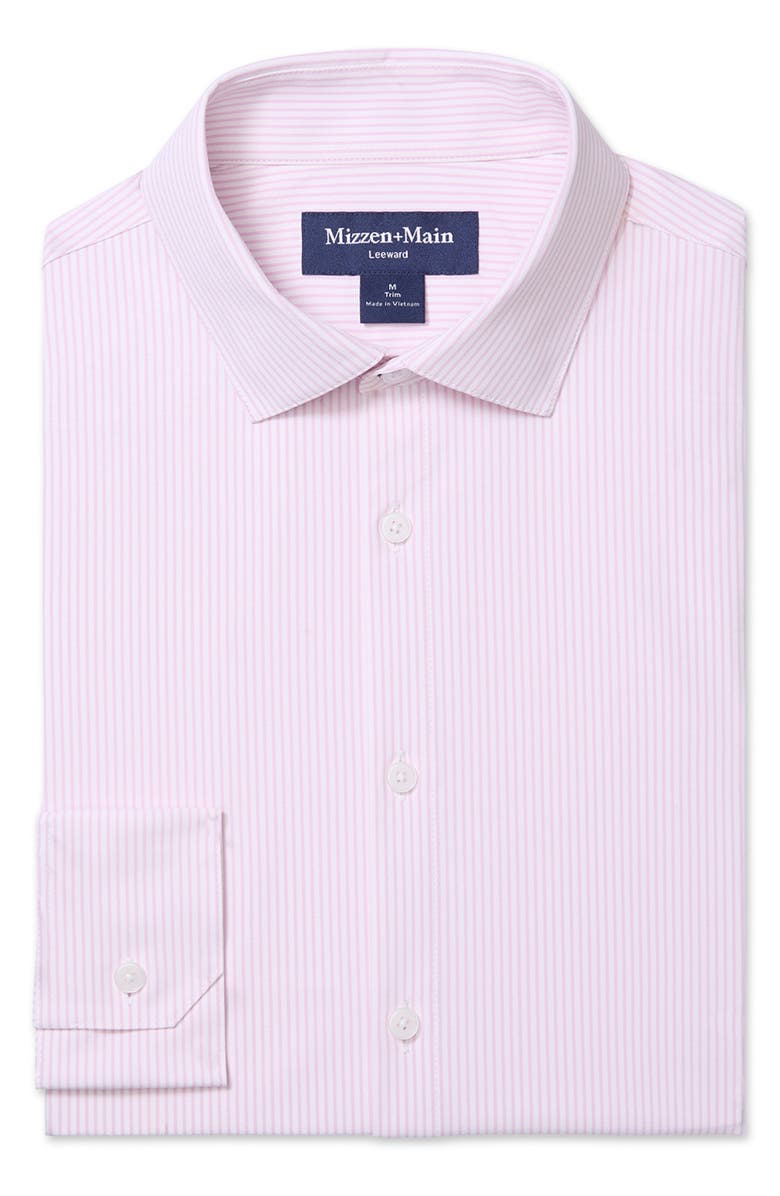 Mizzen+Main Leeward Trim Fit Plaid Performance Button-Up Shirt, Alternate, color, 