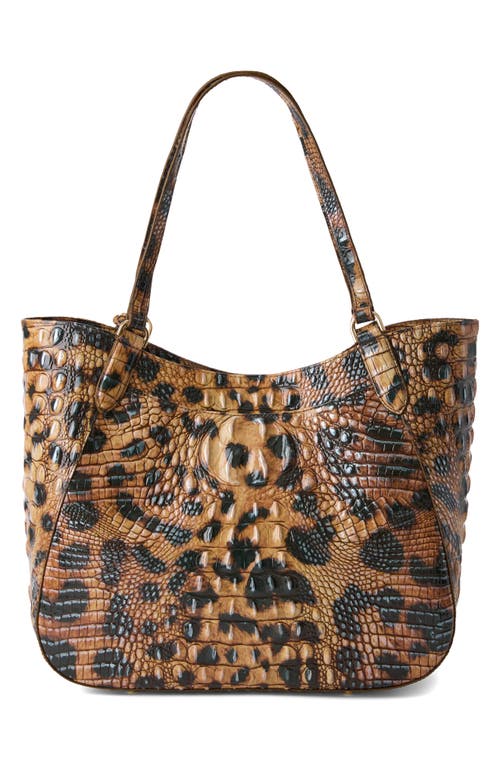 Brahmin Aliza Croc Embossed Leather Tote