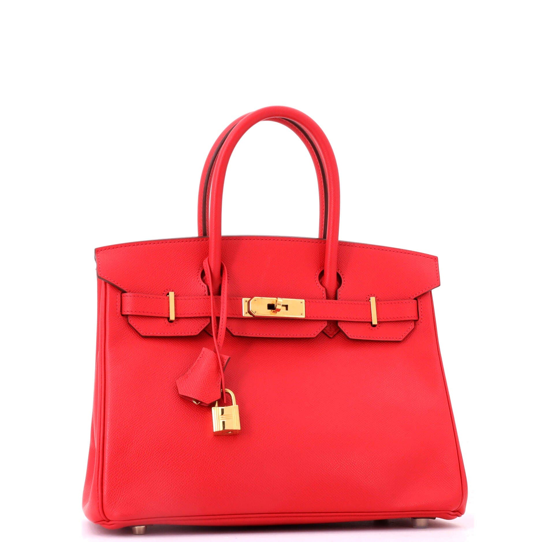 Pre-Owned Hermes Birkin Handbag Red Epsom with Gold Hardware 30, Alternate, color, Bougainvillier