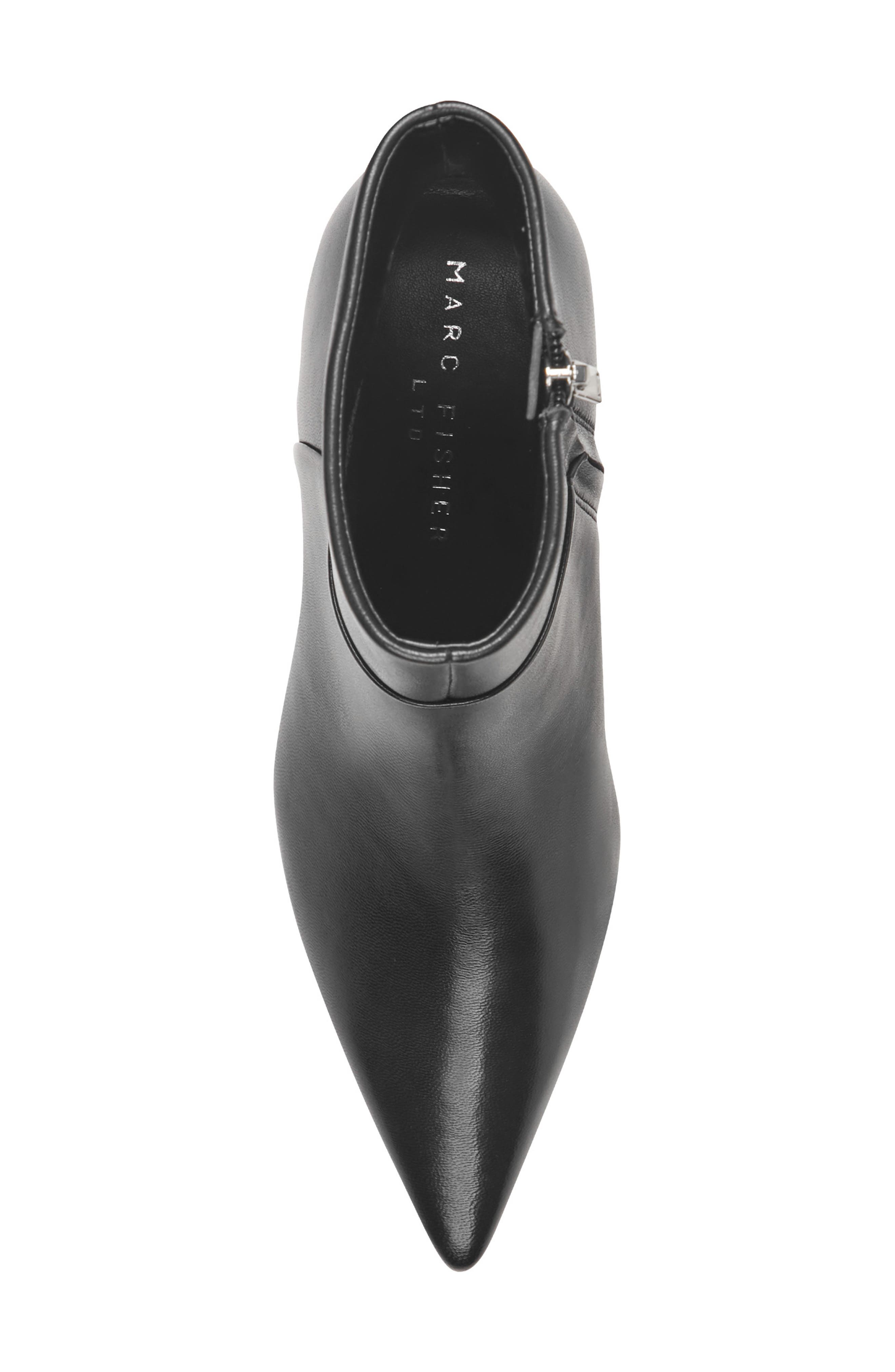 Sasha Pointed Toe Bootie, Alternate, color, BLACK SMOOTH LEATHER
