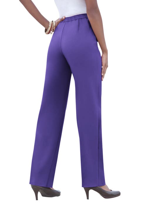 Petite Plus Size Classic Bend Over® Structured Straight Leg Pull-On Pant (Plus)