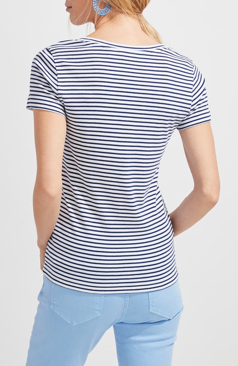 vineyard vines Simple Stripe V-Neck T-Shirt, Alternate, color, 