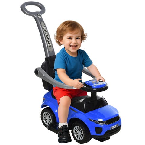 3-in-1 Kids Push Car with Horn, Music, Light