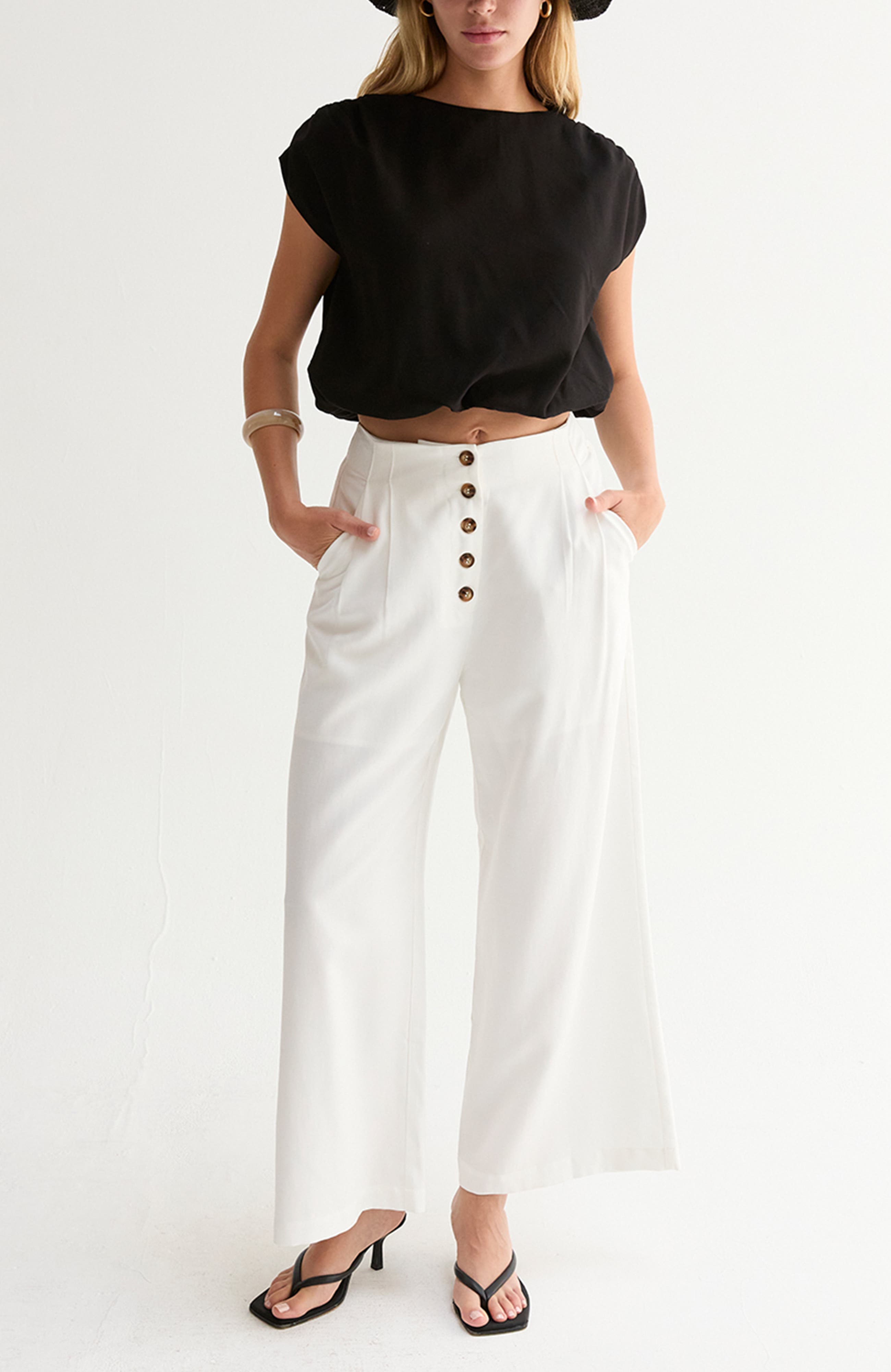 High Waisted Wide Leg Culotte Pants - image 4