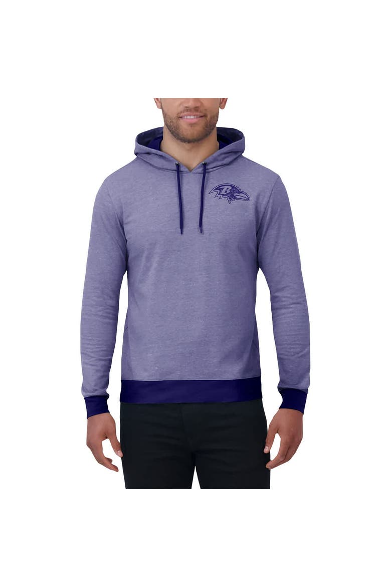 Men's Darius Rucker Collection by Fanatics Purple Baltimore Ravens Tonal Knit Pullover Hoodie, Alternate, color, Heather Purple