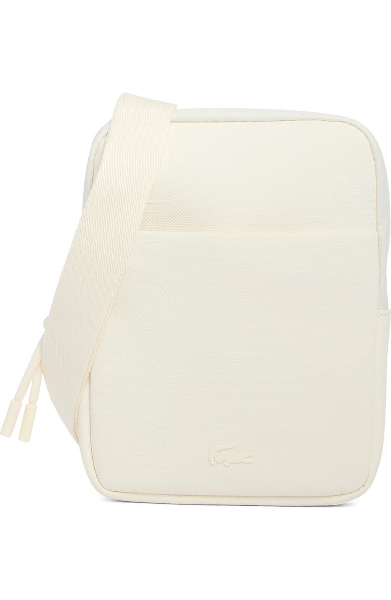 Lacoste Flat Crossover Bag, Main, color, Farine
