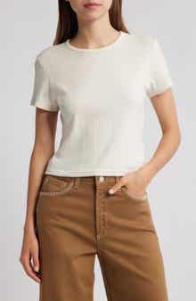 Rails Muse Pointelle Crop T-Shirt