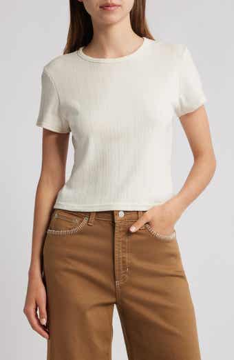 Rails Muse Pointelle Crop T-Shirt