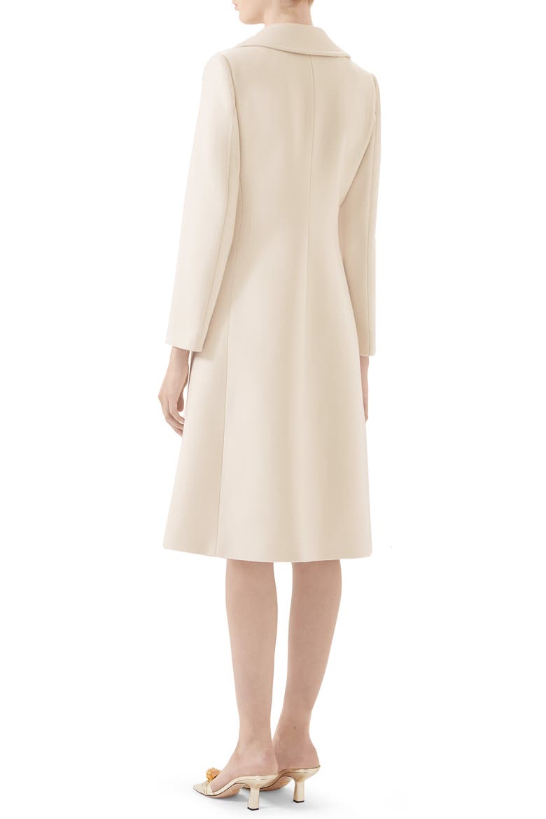 Double Breasted Wool Coat, Alternate, color, GARDENIA