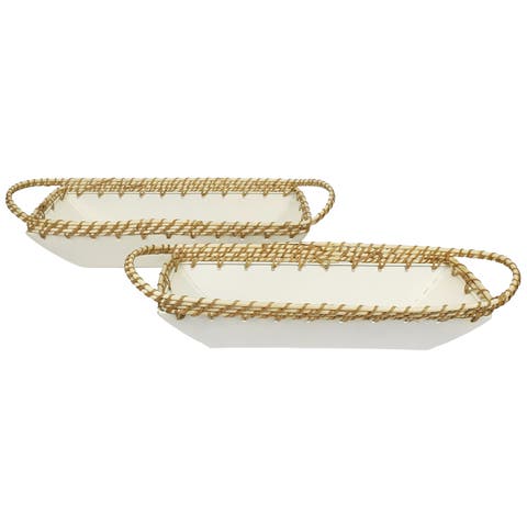 Rectangular Tapered Tray Set of 2
