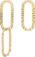 Bearfruit Jewelry 18k Gold Plated Sterling Silver Jessica Oval Mismatching Earrings Gift Idea