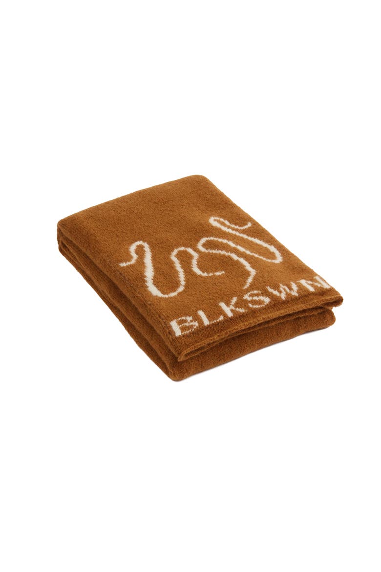 Swn  Logo Copper Alpaca Throw Rug, Main, color, Copper