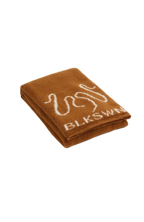 Swn  Logo Copper Alpaca Throw Rug