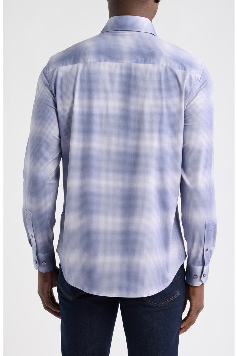 Devon OoohCotton® Print Button-Up Shirt, Alternate, color, ORCHID