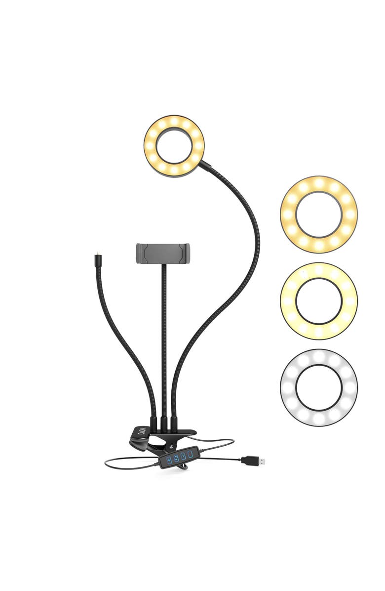 MOVO VGC-3 Selfie Ring Light Stand - Complete Mobile Studio, Main, color, Black