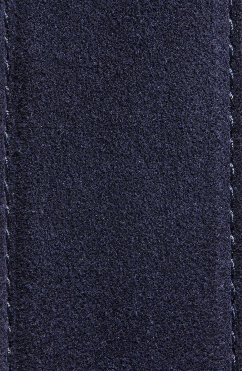 FERRAGAMO Single Gancio Suede Belt, Alternate, color, Navy Naturale Beige Tortora