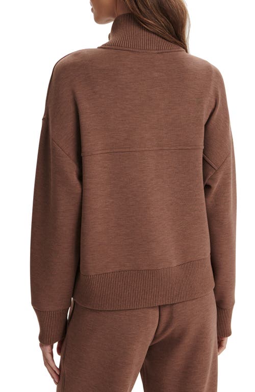 Varley Sabrina Doublesoft® Button-up Sweatshirt In Brown