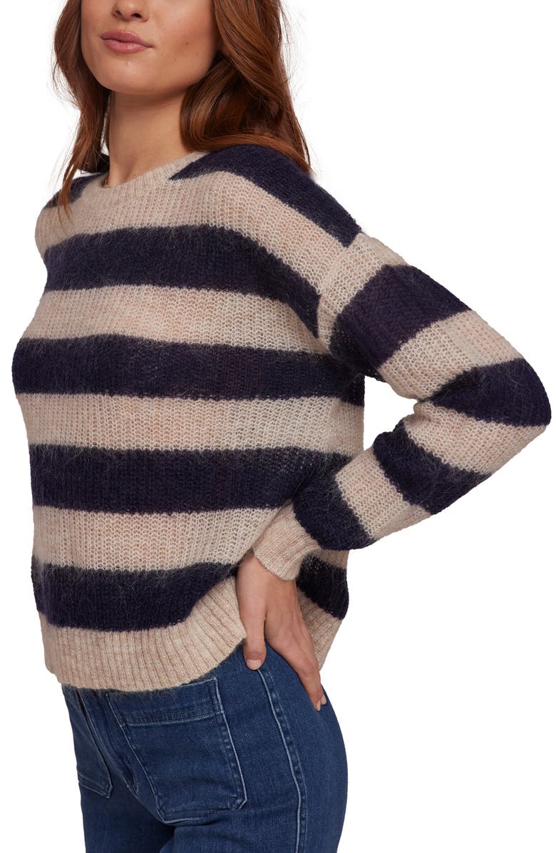 Bella Dahl Wide Stripe Crewneck Sweater, Alternate, color, 