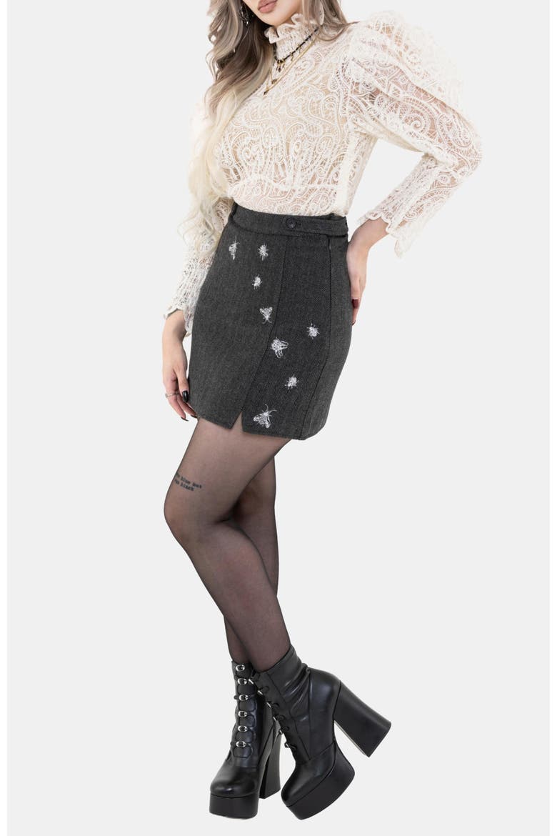 Chrysina Sequin Embellished Mini Skirt, Alternate, color, Grey