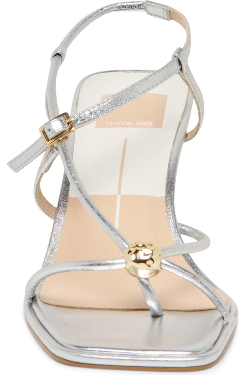 Dolce Vita Mylee Heels Sandal, Alternate, color, Silver Distressed Leather