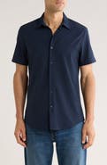 14th & Union Short Sleeve Performance Woven Button-Up Shirt