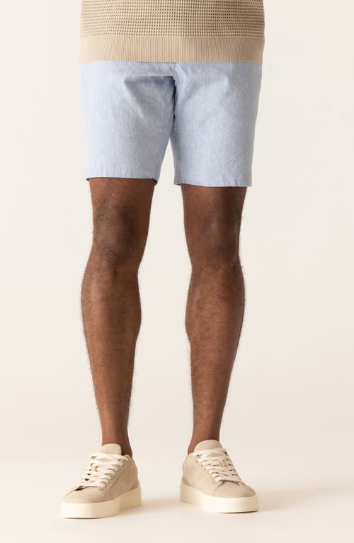Deke Oasis Linen-blend Bermuda Shorts In Blue