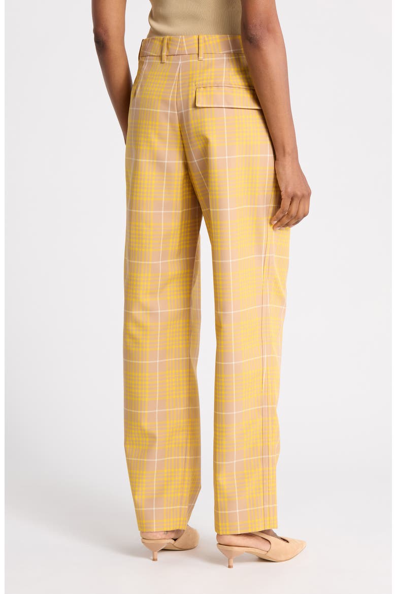 Plaid Jacquard Straight Leg Trousers, Alternate, color, SUNFLOWER MULTI